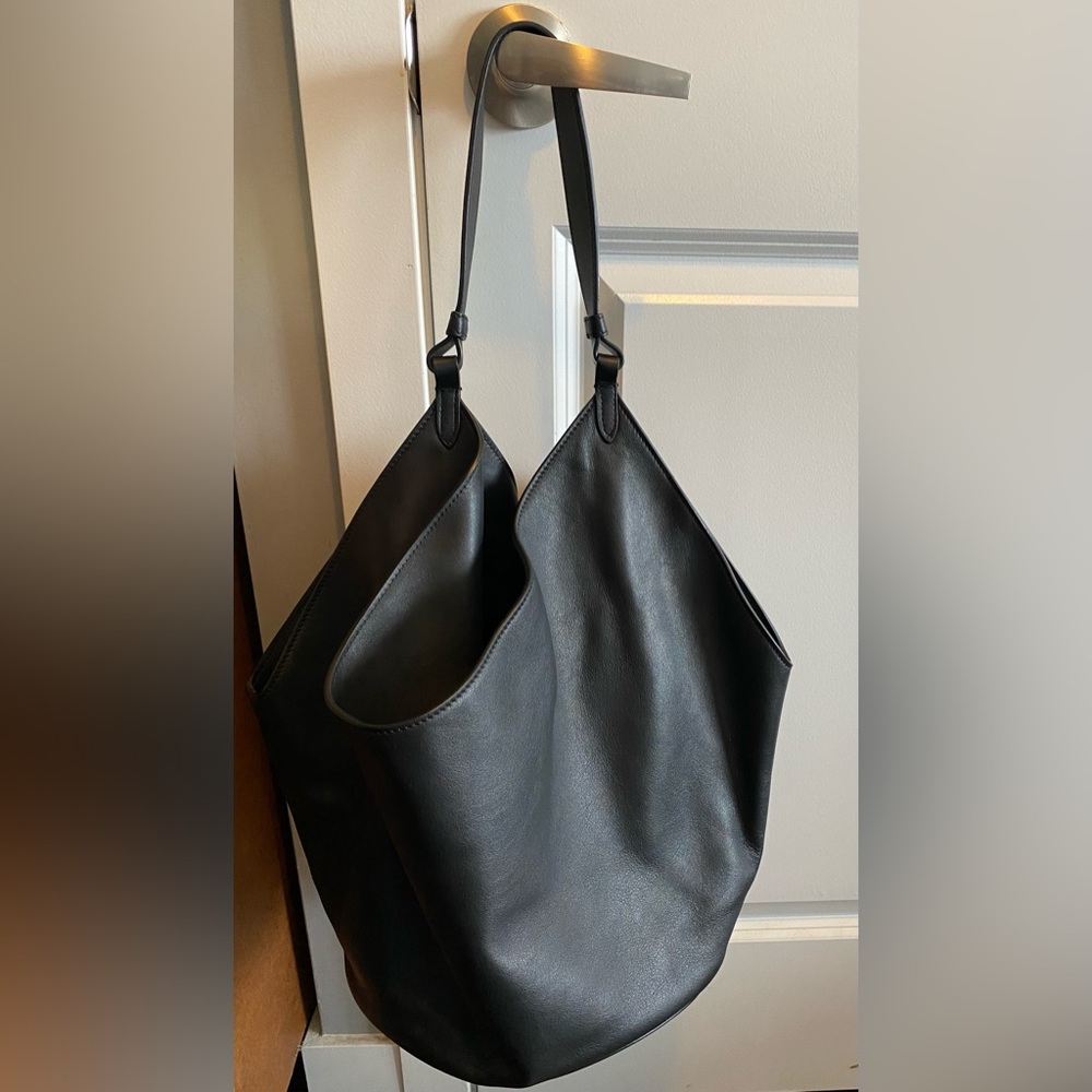 Khaite Medium Lotus Bag in Black Leather